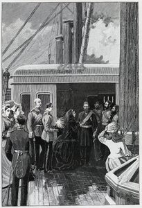 The Queen Investing Abdul Aziz with the Order of the Garter, 1881 by William Barnes Wollen